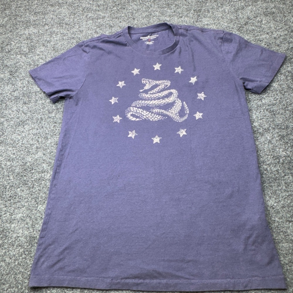 Denim & Supply Ralph Lauren Shirt Mens Small Purple Snake Stars Graphic Tee VTG